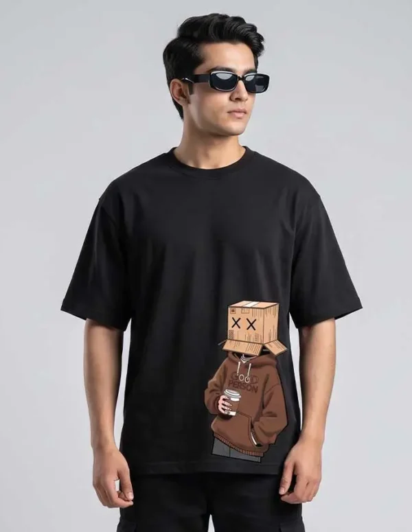Premium Good Person Drop Shoulder – Black