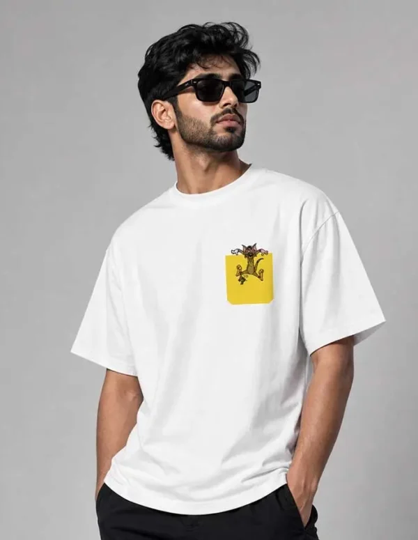 Looney Tunes Premium Drop Shoulder – White