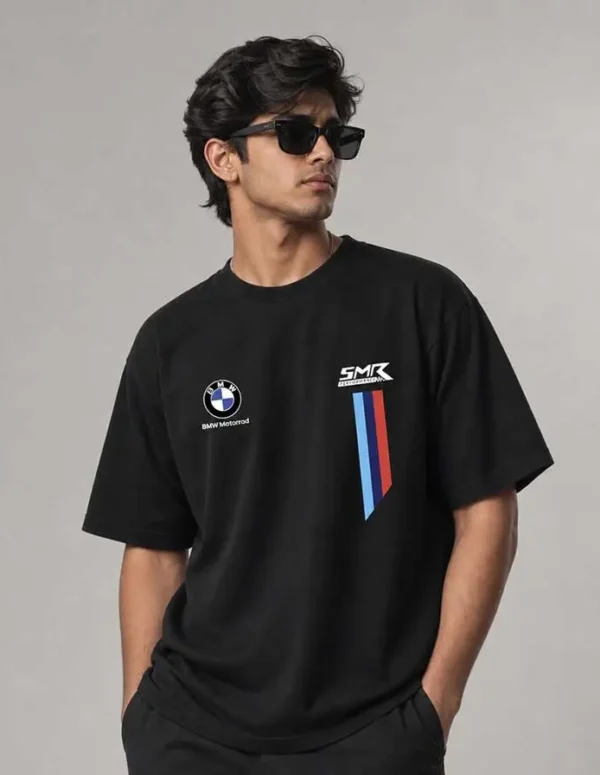Motorsport Team Premium Drop Shoulder T-Shirt – Black
