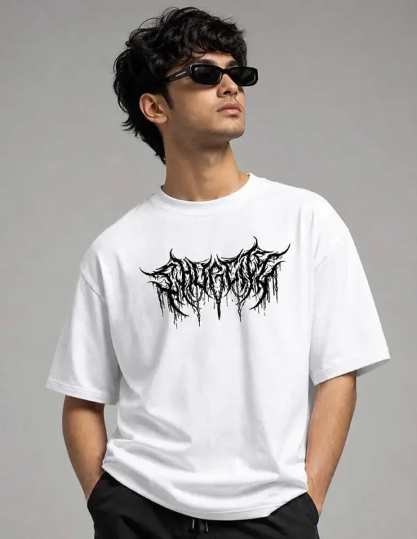 Premium Dark Reign Drop Shoulder T-Shirt – White